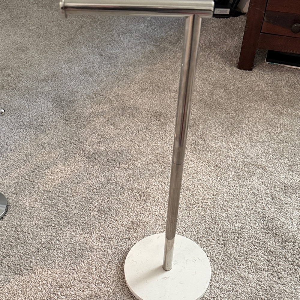 Silver Weighted Toilet Paper Stand